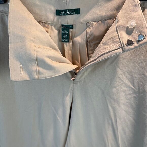 NWT Lauren Ralph Lauren Tan Slack Pants Size 10 - Picture 4 of 9